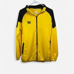 Bulbal Yellow Black Zip Up Athletic Jacket XXL Team Sportswear